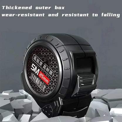 3/5/10M Metric Measuring Tape Self Locking Fluorescent Steel Tape Measure High Precision Wear-Resistant Ruler Measuring Tools