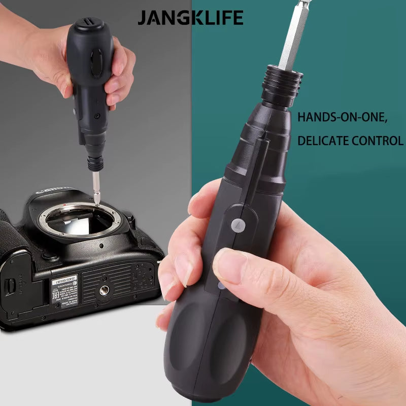 Rechargeable Electric&Manual Duo Screwdriver 3.6V Cordless Mini Power Tool with LED Light for DIY Household