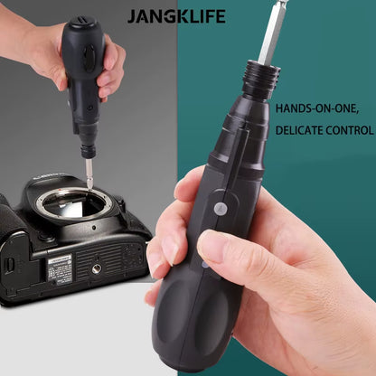 Rechargeable Electric&Manual Duo Screwdriver 3.6V Cordless Mini Power Tool with LED Light for DIY Household