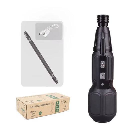Rechargeable Electric&Manual Duo Screwdriver 3.6V Cordless Mini Power Tool with LED Light for DIY Household
